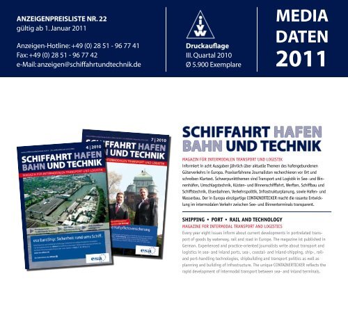 SUT_Mediadaten2011_m.. - Schiffahrt und Technik