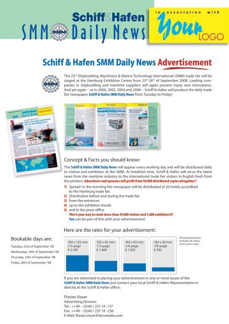 Schiff & Hafen SMM Daily News Advertisement