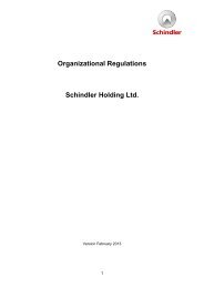 Organizational Regulations Schindler Holding Ltd. - Schindler Group