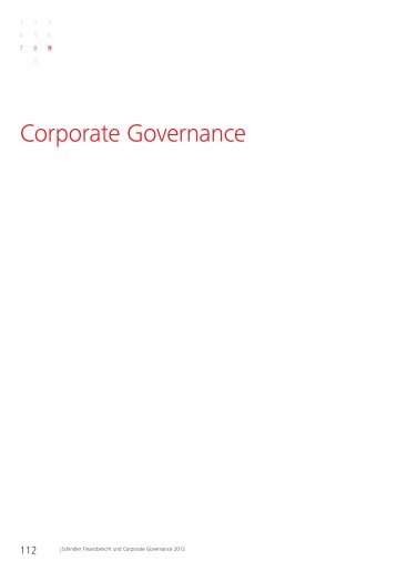 Corporate Governance - Schindler Group