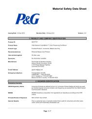 MSDS-English - P&G Product Safety