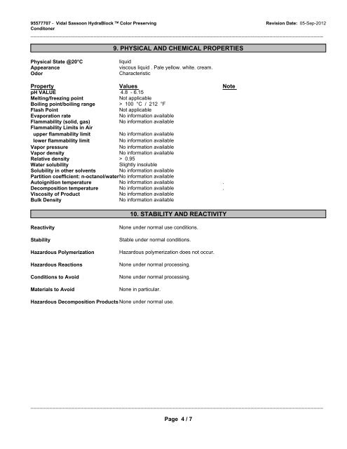 MSDS-English - P&G Product Safety