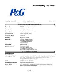MSDS-English - P&G Product Safety