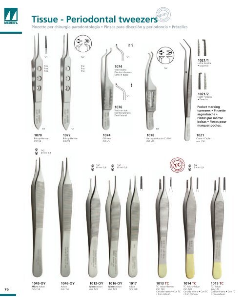 Tissue - Periodontal tweezers - Cliveste