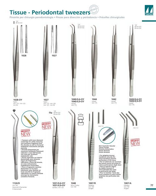 Tissue - Periodontal tweezers - Cliveste