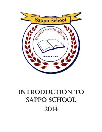 INTRODUCTION TO SAPPO SCHOOL 2014