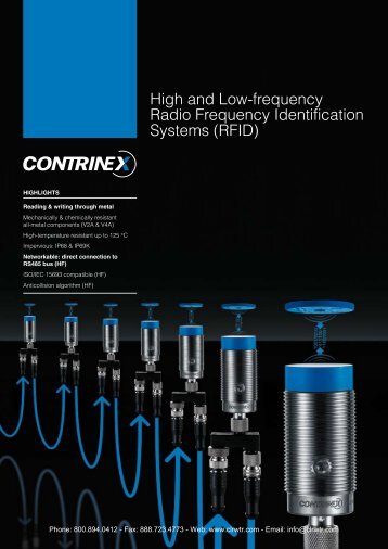 CONTRINEX Radio Frequency Identification Systems (RFID)