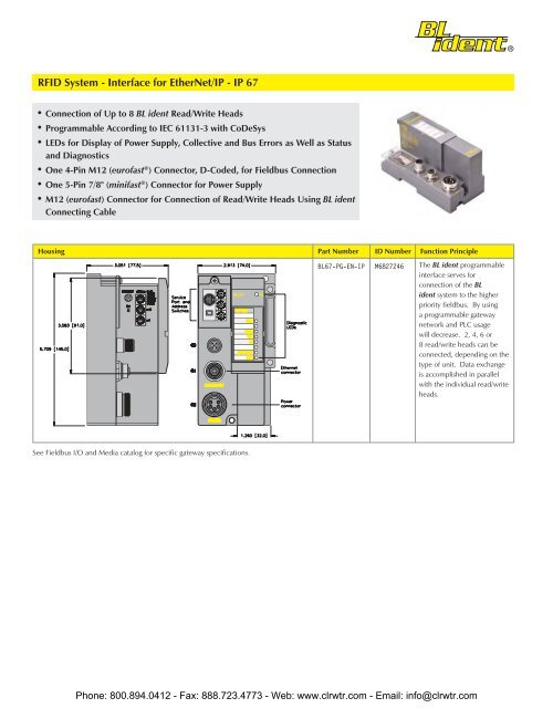 TURCK Modular RFID System Catalog - Clearwater Technologies, Inc.