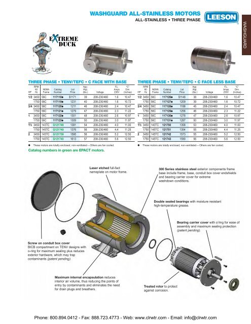 LEESON Single-Phase / Three-Phase AC Motors