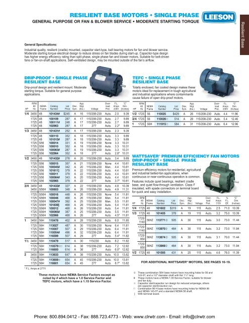 LEESON Single-Phase / Three-Phase AC Motors