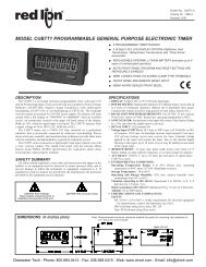 Red Lion Model CUB7T Programmable General Purpose Electronic ...