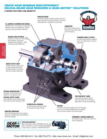 LEESON R Series Helical-Inline Gear Reducers