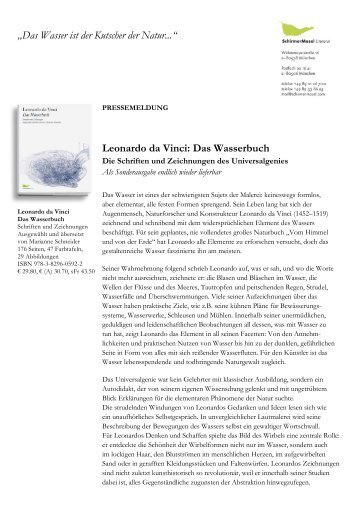 Leonardo da Vinci: Das Wasserbuch â€žDas Wasser ... - Schirmer/Mosel