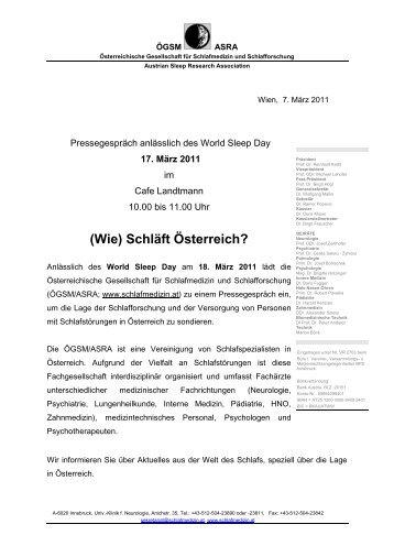 Presseaussendung 7 3 11.pdf - ÃƒÂ–sterreichische Gesellschaft fÃƒÂ¼r ...