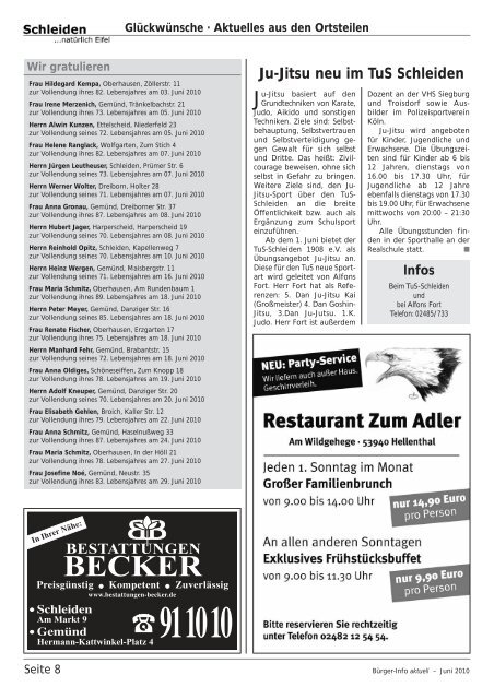 Ausgabe Juni 2010 - Stadt Schleiden