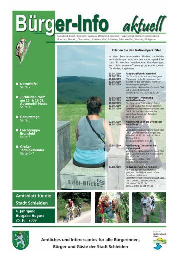 4. Jahrgang Ausgabe August 25. Juli 2009 - Stadt Schleiden