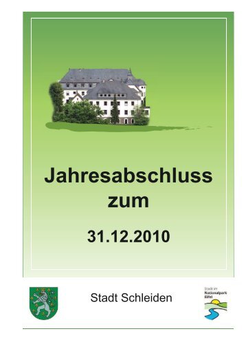 Jahresabschluss 2010 als PDF-Datei zum Download - Stadt Schleiden