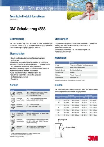 Datenblatt Schutzanzug 4565