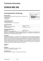 DORUS MS 295 Schmelzklebstoff fÃƒÂ¼r die Montage