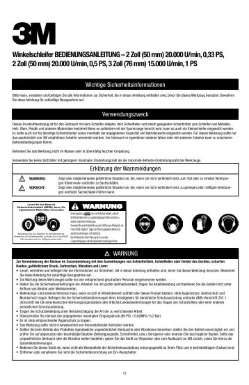 Bedienungsanleitung und Ersatzteilliste (deutsch)