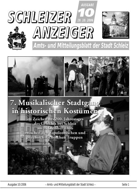 Amts- und Mitteilungsblatt der Stadt Schleiz