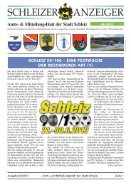 Amts- & Mitteilungsblatt der Stadt Schleiz