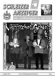 Ausgabe 1/2010 Ã¢Â€Â“ Amts- und Mitteilungsblatt der Stadt Schleiz ...