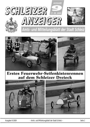 Ausgabe 9/2009 Ã¢Â€Â“ Amts- und Mitteilungsblatt der Stadt Schleiz ...