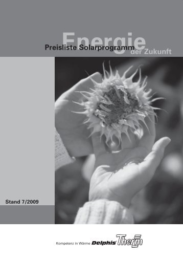 der Zukunft Preisliste Solarprogramm - Klaus Schlenker GmbH