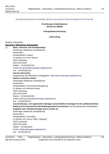PDF-Dokument zum Download - Schleswiger Stadtwerke