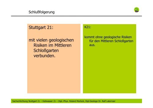 Morlock, Laternser - Schlichtung Stuttgart 21