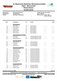 STARTLISTE _ 42. Bayerische BehÃ¶rden ... - Schliersee