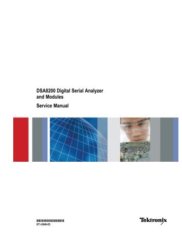 DSA8200 Digital Serial Analyzer and Modules ... - AFC Ingenieros