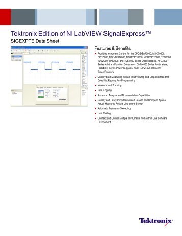 Tektronix Edition of NI LabVIEW SignalExpress ... - AFC Ingenieros