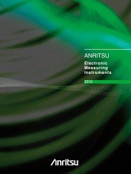 Anritsu Electronic Measuring Instruments Catalog ... - AFC Ingenieros