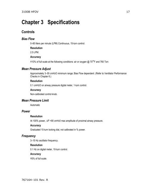 3100B HFOV Operator Manual - CareFusion