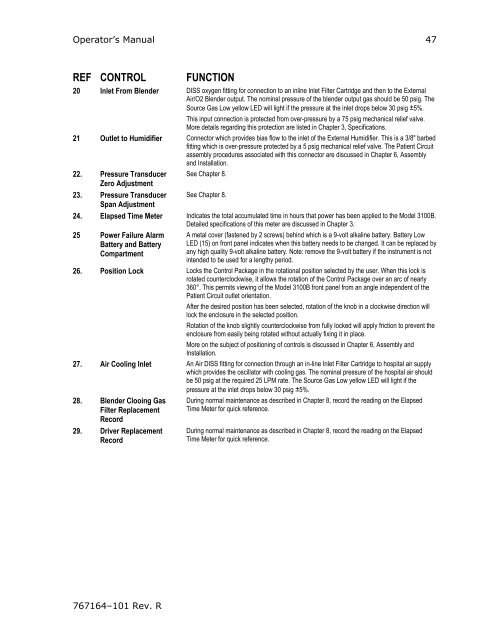 3100B HFOV Operator Manual - CareFusion