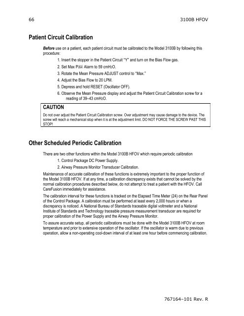 3100B HFOV Operator Manual - CareFusion