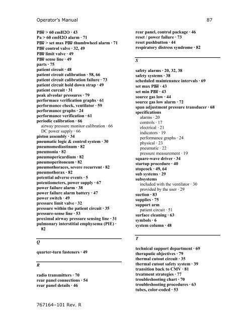 3100B HFOV Operator Manual - CareFusion