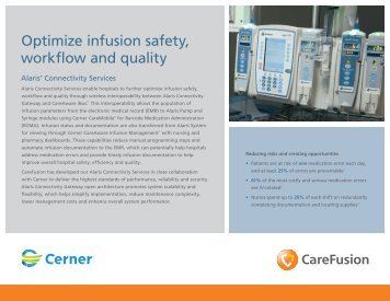 CareFusion and Cerner infusion interoperability brochure