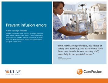 Alaris Â® Syringe Module Brochure - CareFusion