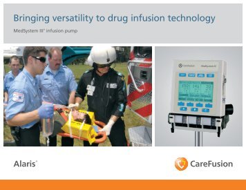 MedSystem III infusion pump brochure - CareFusion