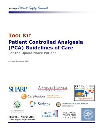 Patient Controlled Analgesia (PCA) Guidelines of Care - CareFusion