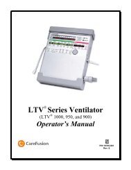 LTV 1000 Operator Manual - CareFusion