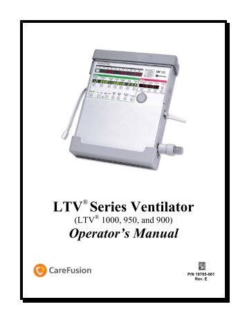 LTV 1000 Operator Manual - CareFusion