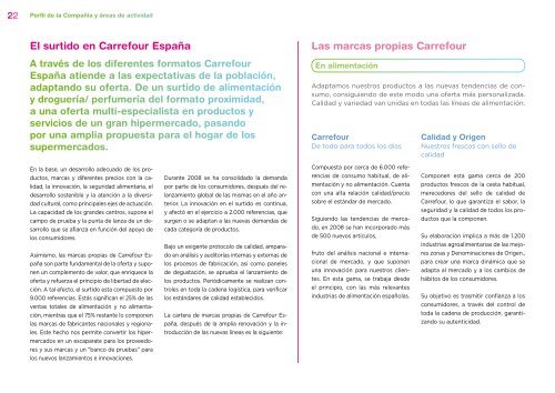 + infosobre Memoria sobre Desarrollo ... - Carrefour EspaÃƒÂ±a