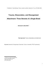 Trauma, Dissociation, and Disorganized Attachment - empty memories