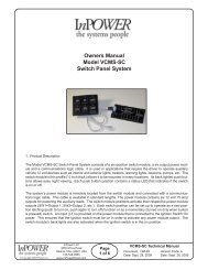 Owners Manual Model VCMS-SC Switch Panel ... - InPower Direct