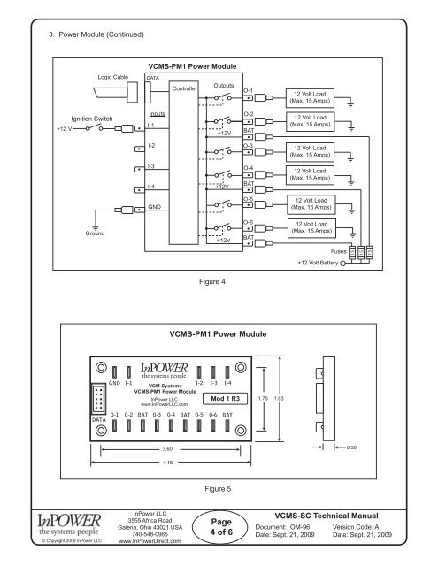 Owners Manual Model VCMS-SC Switch Panel ... - InPower Direct