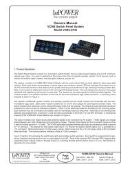 VCMS 12-Switch Panel System Owners Manual - InPower Direct